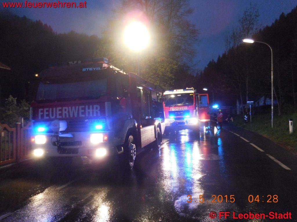 FF Leoben-Stadt: Kellerbrand Schladnitzgraben
