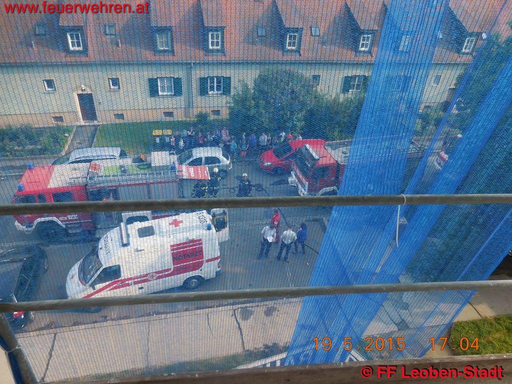 FF Leoben-Stadt: Wohnungsbrand Heiplweg 19.05.2015