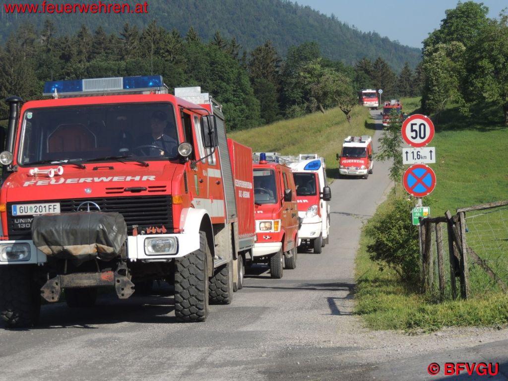 BFVGU: Waldbrand am Fuße des Schöckls in Stattegg