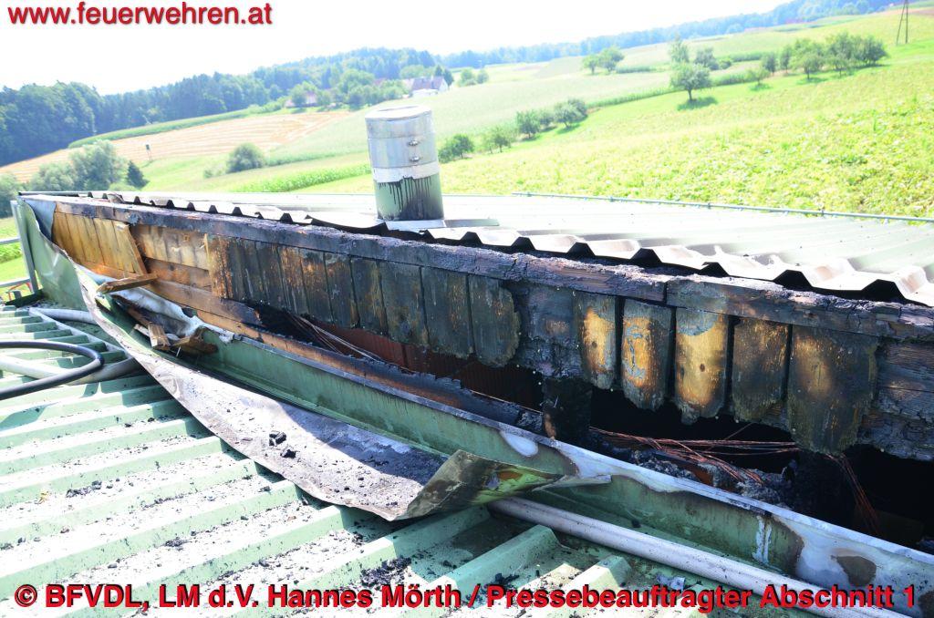 BFVDL: Brand bei Festhalle in Rassach