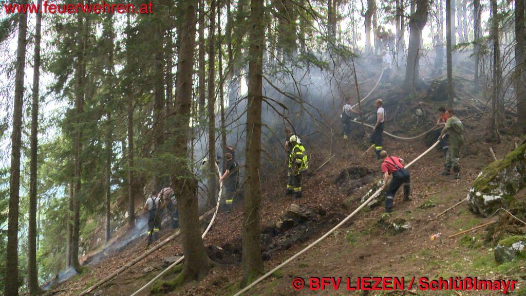 BFV Liezen: Waldbrand am Grimming gelöscht
