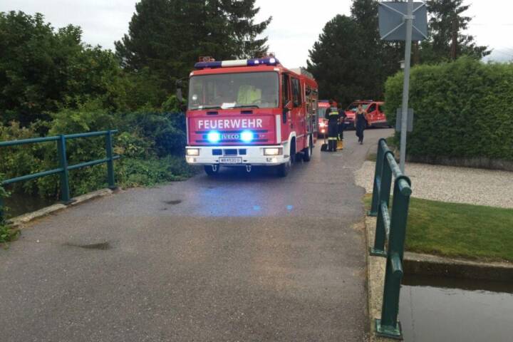 FF Ebenfurth: Verklausung im Mühlbach – Hochwassereinsatz