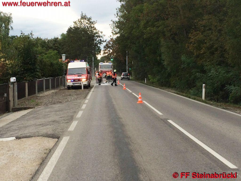 FF Steinabrückl: Schadstoffeinsatz auf der L151 in Steinabrückl