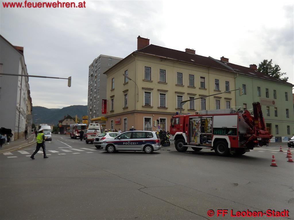 FF Leoben-Stadt: VU Kreuzung Josef Heißl Str. Kärntnerstraße