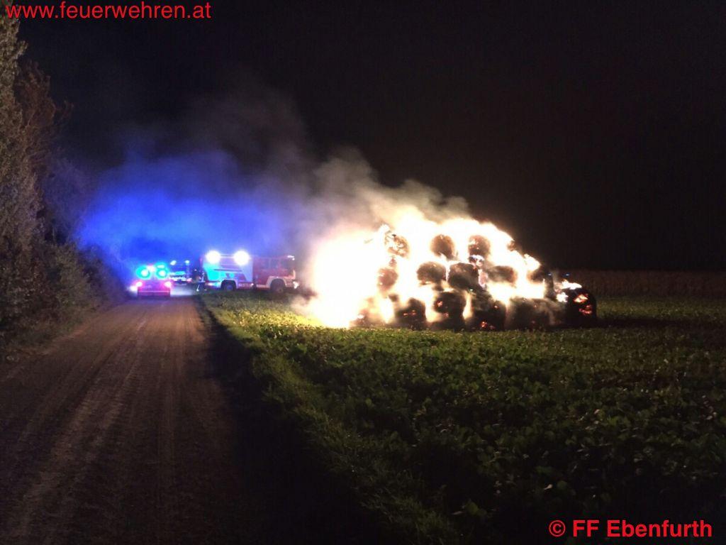 FF Ebenfurth: Brand einer Strohtriste