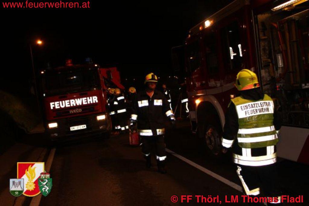 FF Thörl: Schwerer Verkehrsunfall in Thörl