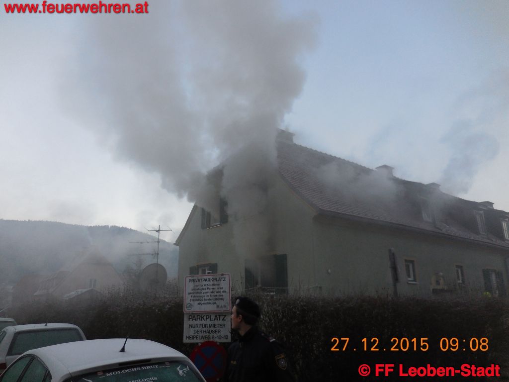 FF Leoben-Stadt: Wohnungsbrand Heipelweg