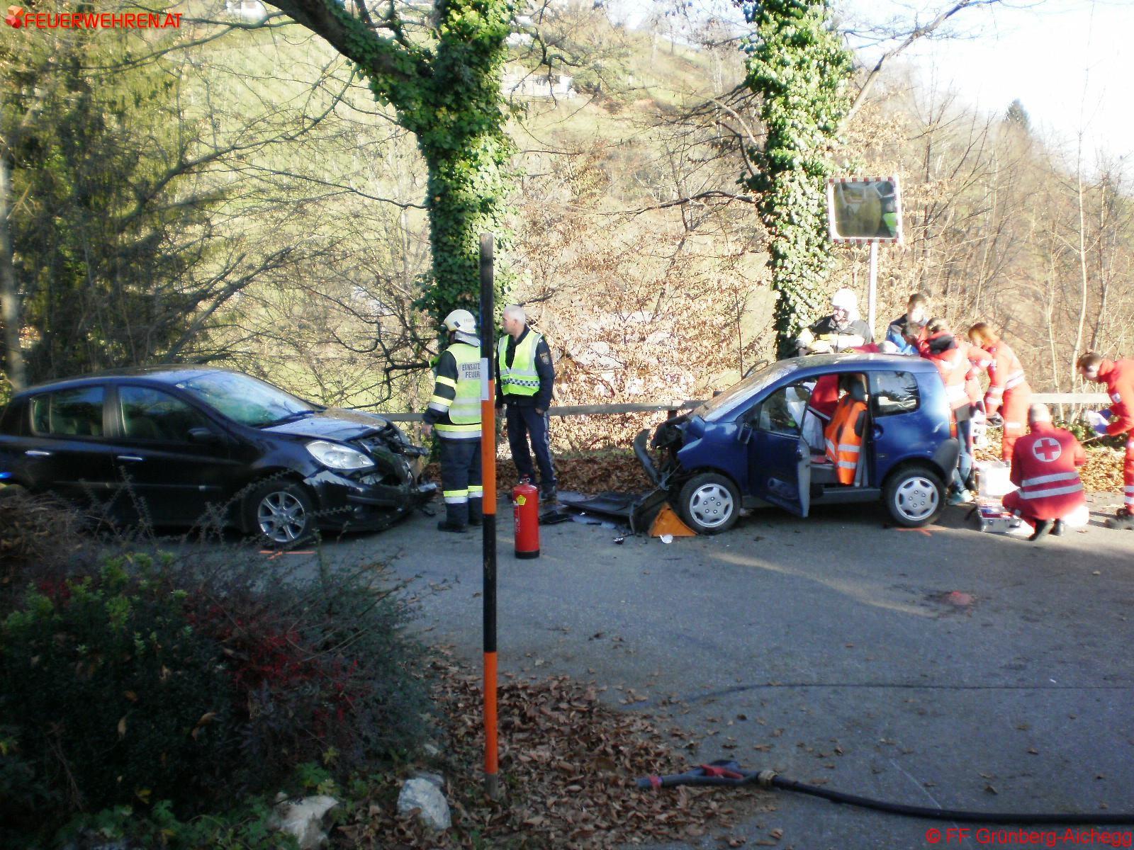 BFVDL: Frontalzusammenstoß auf Gemeindestraße in Schwanberg