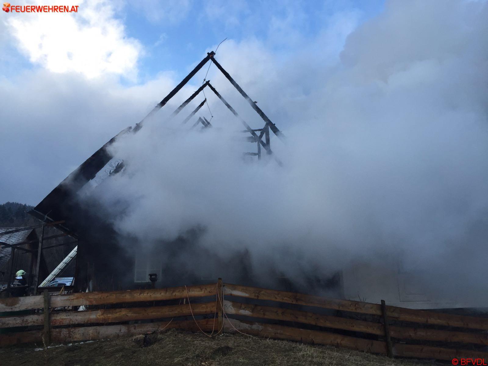 BFVDL: Wohnhausbrand in Trahütten