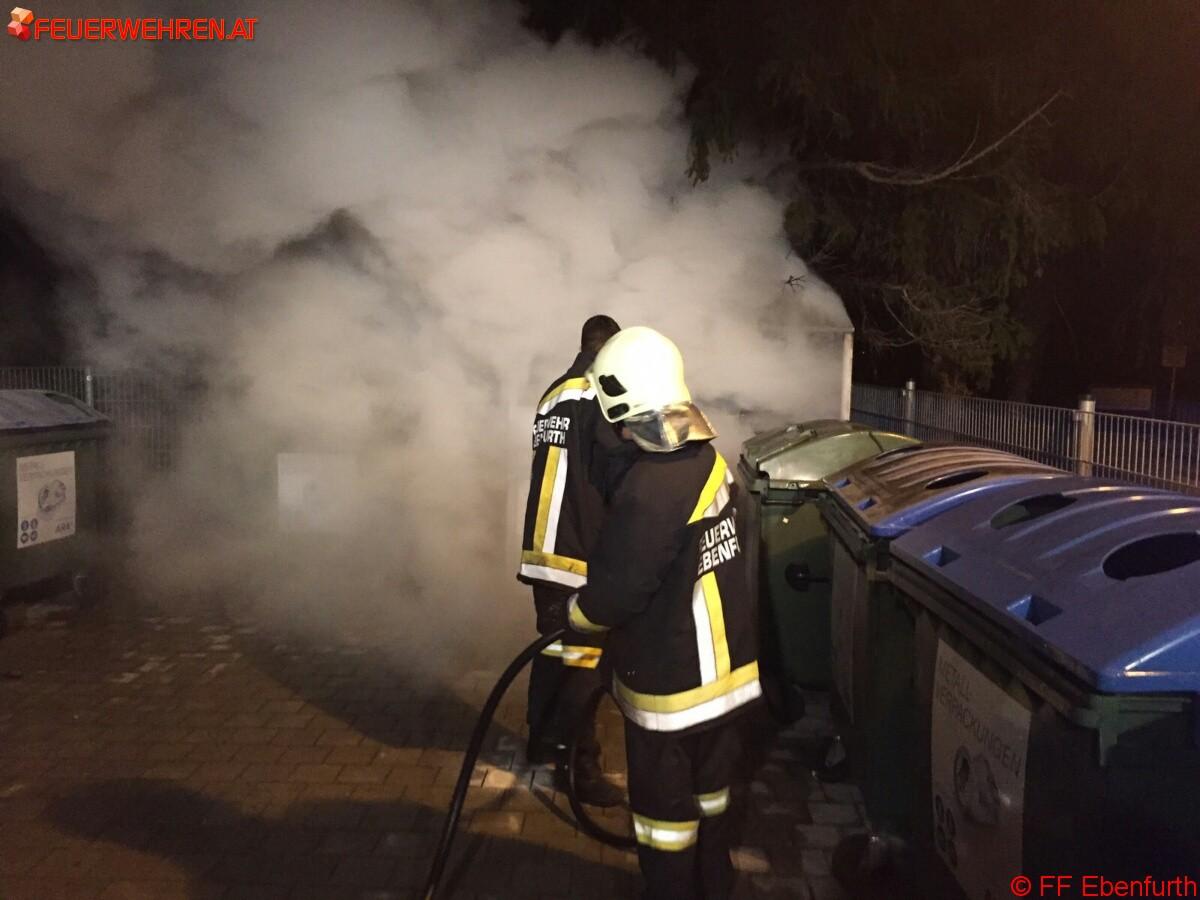 FF Ebenfurth: Müllbehälterbrand