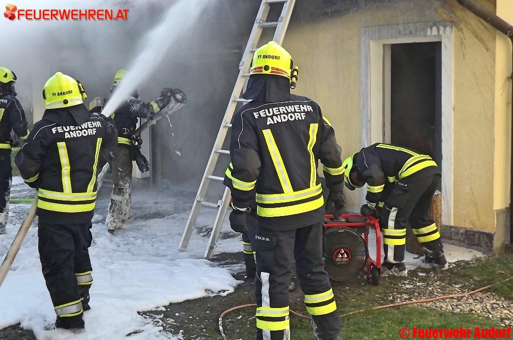 FF Andorf: Garagenbrand