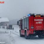 FF Biberbach: Wintereinbruch sorgte für LKW-Bergung
