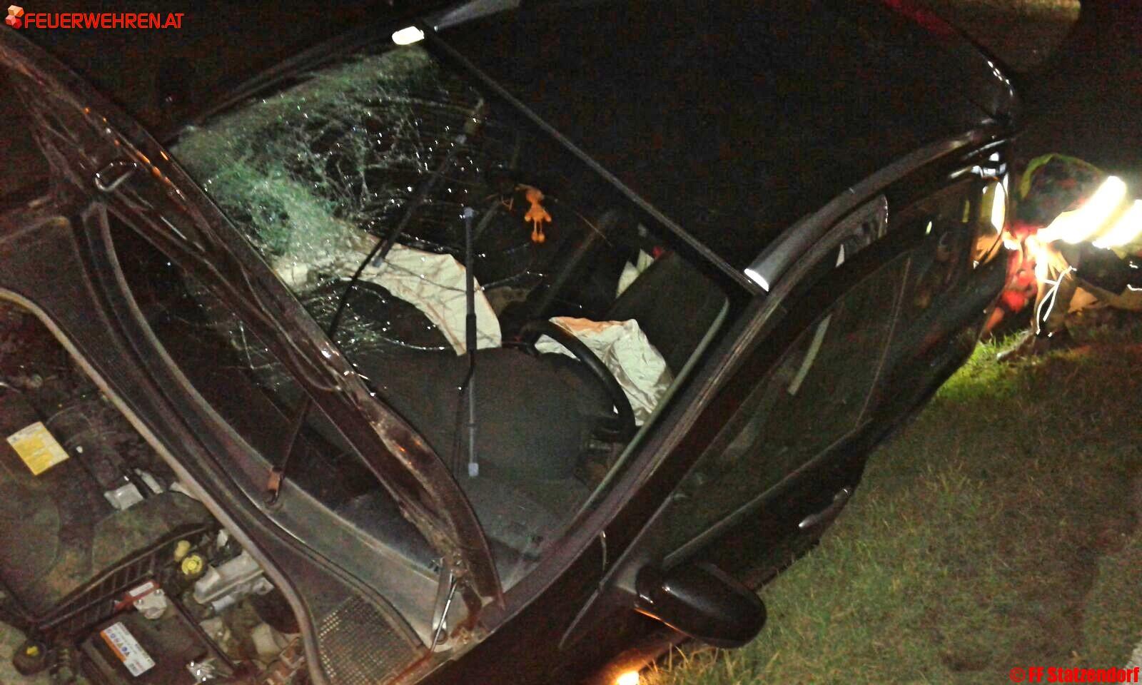 Fahrzeugbergung zwischen Statzendorf und Weidling