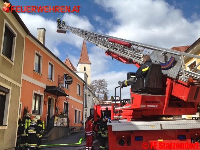 FF Statzendorf: Dachstuhlbrand in Inzersdorf in der Dorfstraße