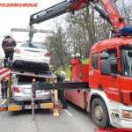 BF Wien: Unfall mit Autotransporter auf der Grünbergstraße
