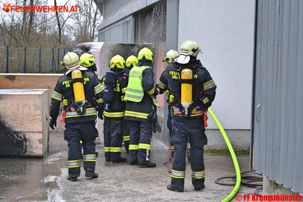FF Kremsmünster: Brand in Großbetrieb