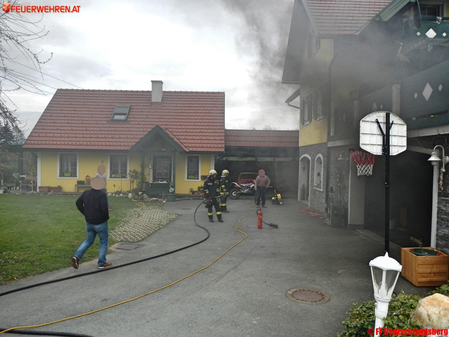 Rauchentwicklung in Deutschlandsberger Garage