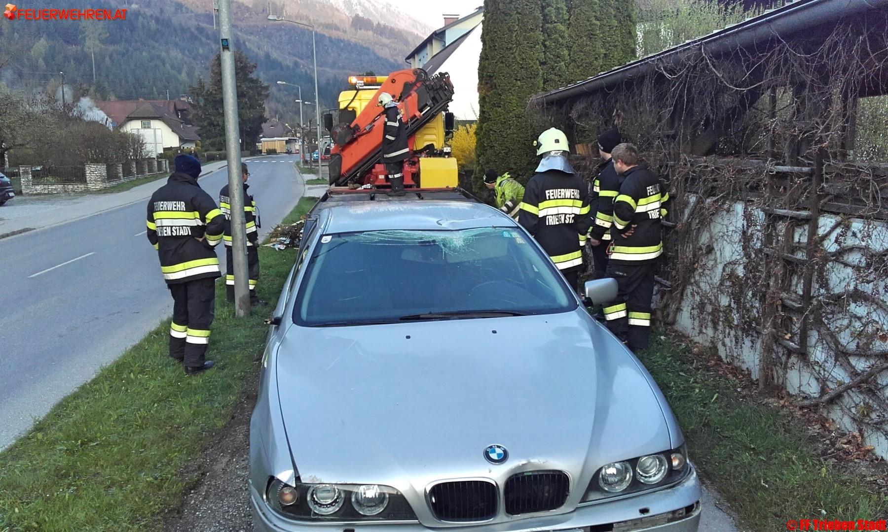 Verkehrsunfall im Ortsgebiet von Trieben