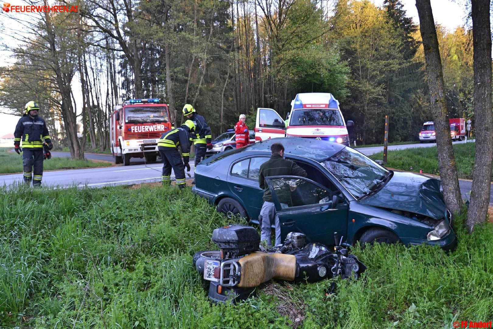 3 Verletzte bei Verkehrsunfall auf der Innviertler Bundesstraße B137