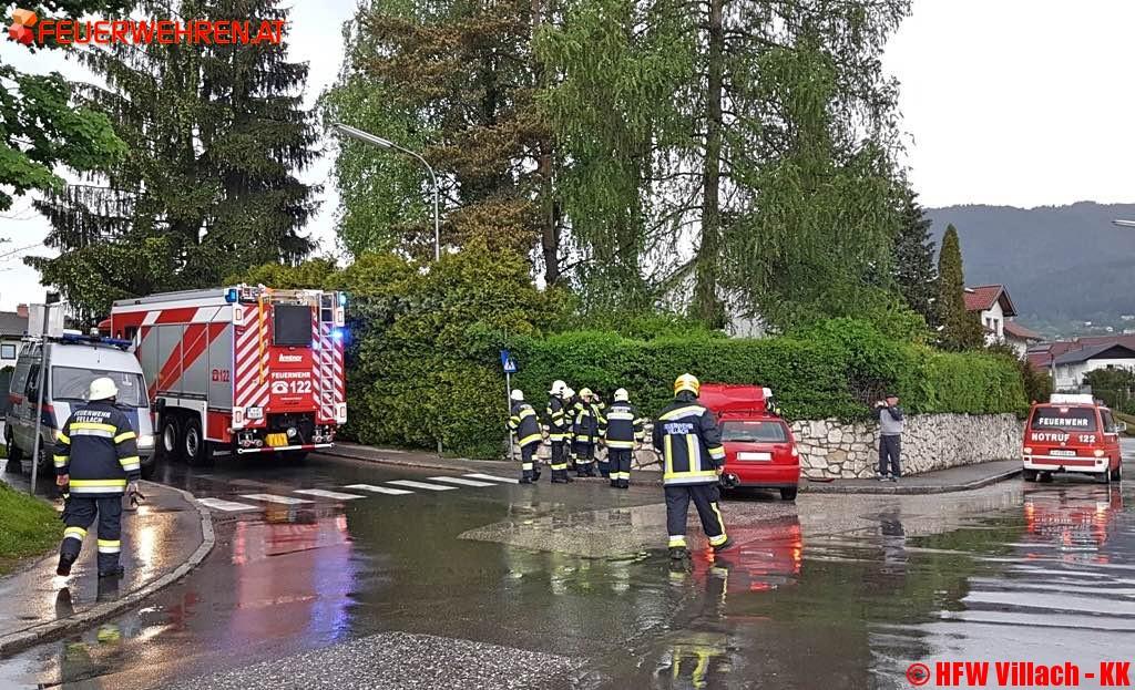 Verkehrsunfall in Villach endet glimpflich