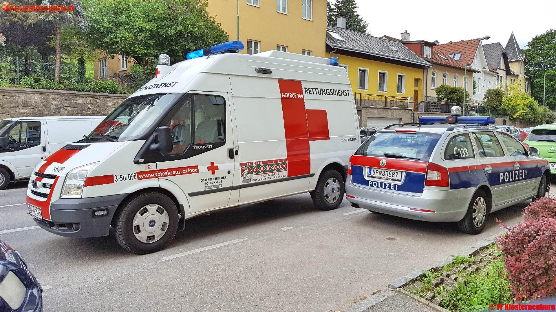 FF Klosterneuburg: Menschenrettung am Balkon