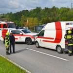 FF Kremsmünster: Verkehrsunfall Schlierbacher Landesstraße