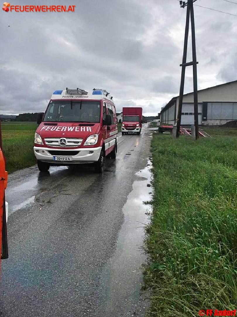 FF Andorf: Hochwasser erreicht Pramtal