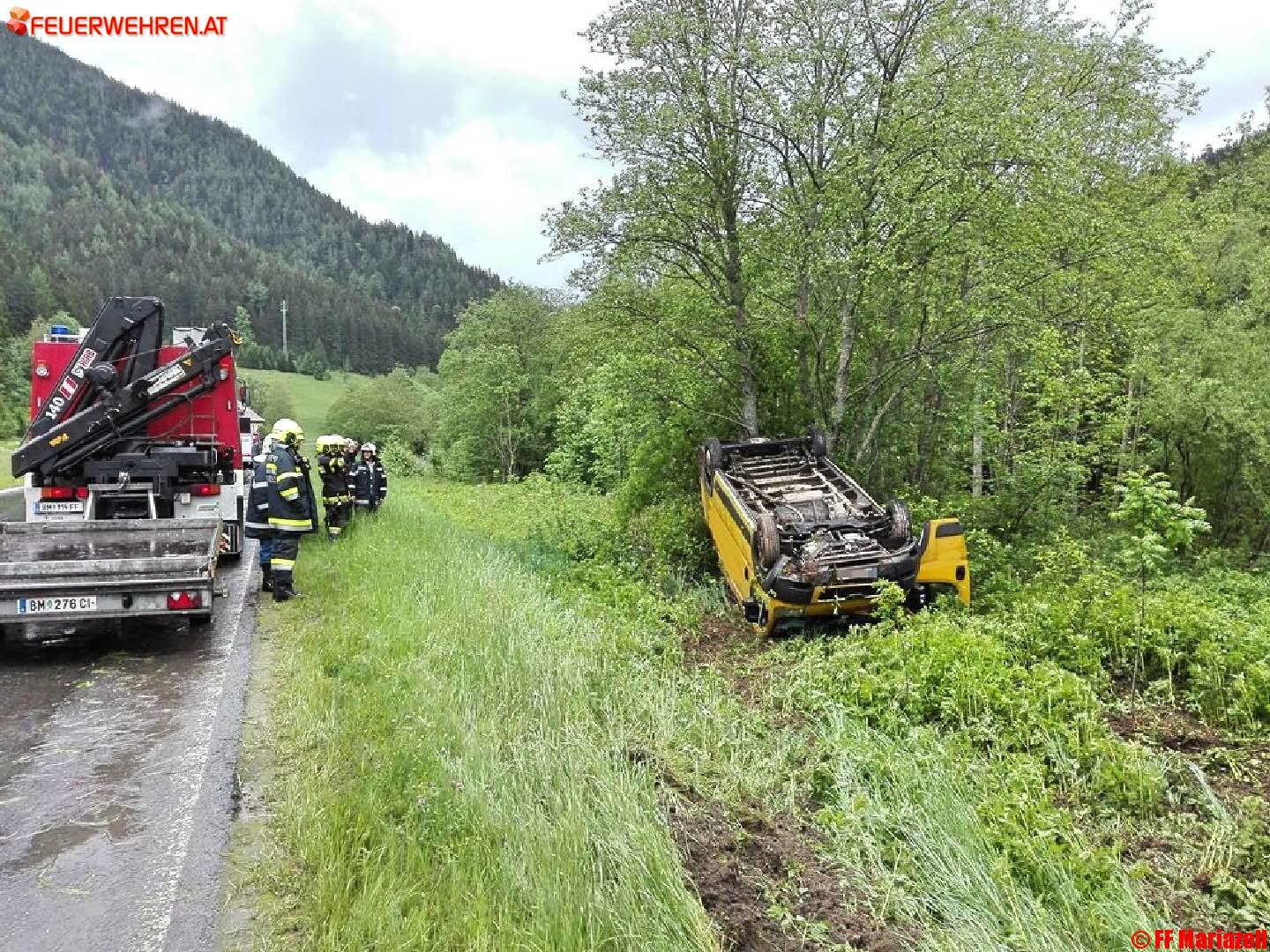 FF Mariazell: Verkehrsunfall auf der B20