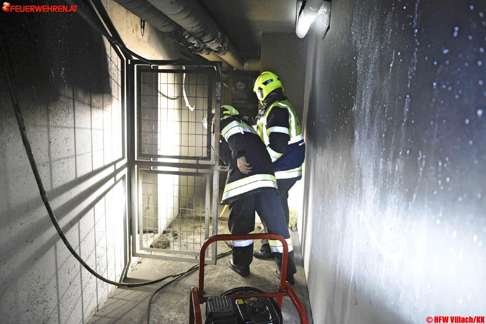 HFW Villach: Gefährlicher Kellerbrand im Stadtteil Fellach