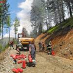 FF Donnersbach: Baggerbrand auf der Roaneralm