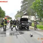 FF Hipping: Unfall zwischen LKW und Mofa mit anschließendem Brand