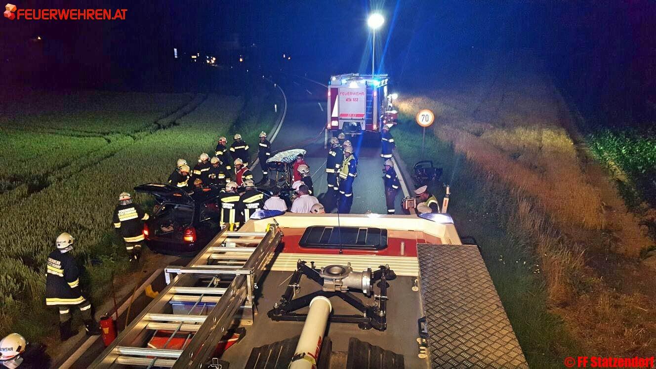 FF Statzendorf: Verkehrsunfall mit eingeklemmter Person