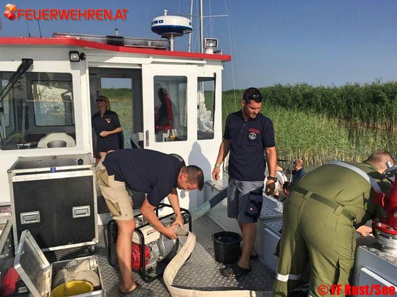 FF Rust/See: Bootsbergung am Neusiedlersee