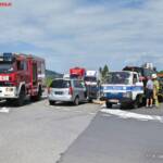 FF St. Georgen i.A.: Aufräumarbeiten nach Verkehrsunfall