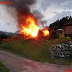 FF Leoben-Stadt: Gartenhüttenbrand Johann Sackl Gasse