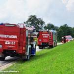 FF Biberbach: Beseitigen einer Ölspur am Friesenberg 3