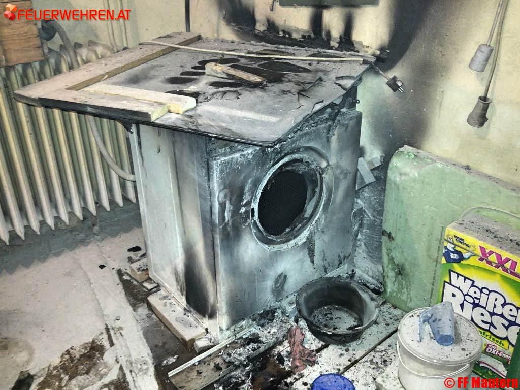 FF Mautern: Brand einer Waschmaschine rasch unter Kontrolle