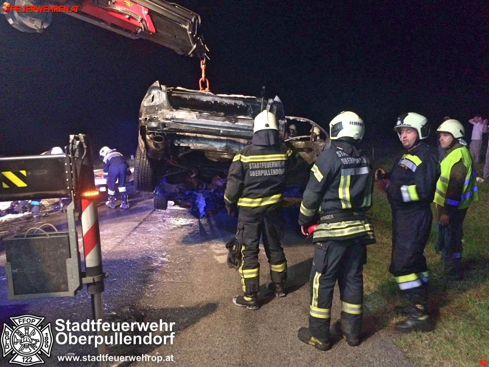 FF Oberpullendorf: Brennender PKW