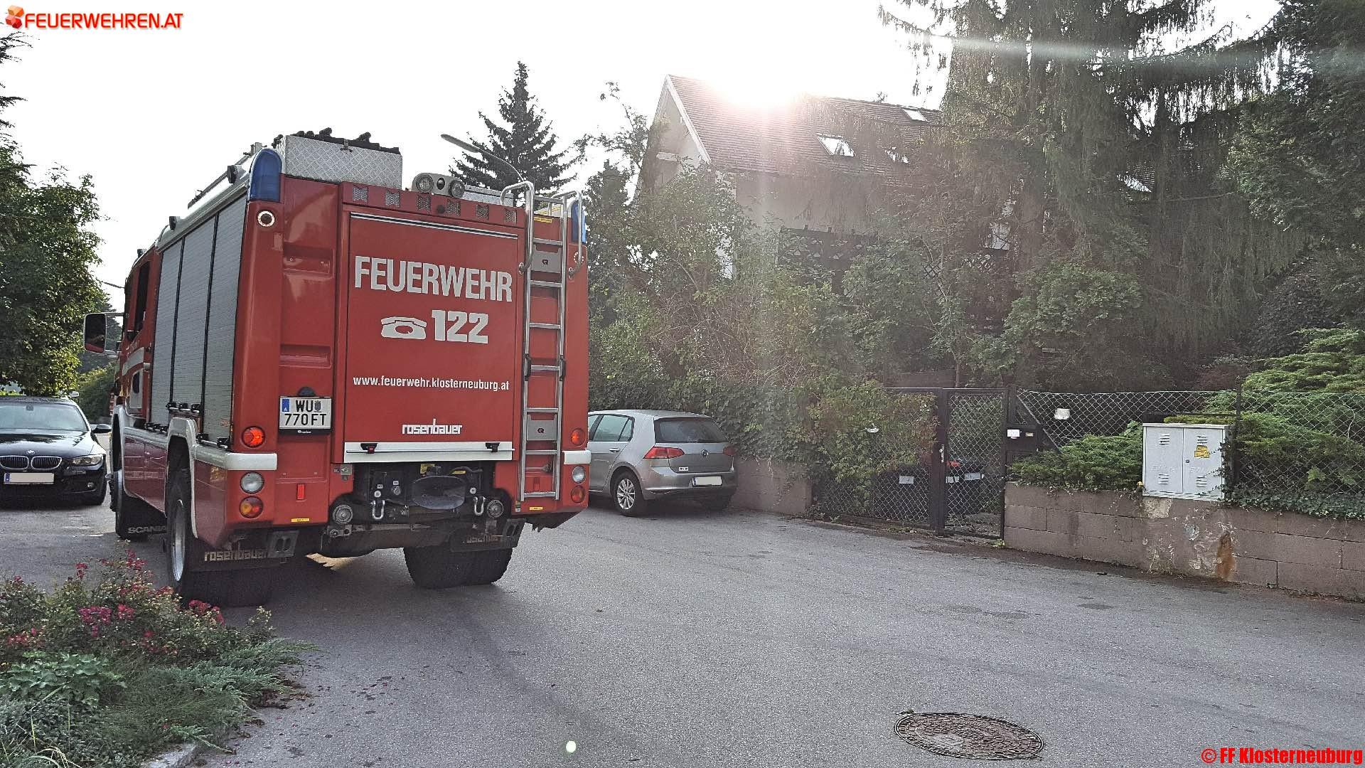 FF Klosterneuburg: Dachstuhlbrand entpuppte sich als Fehlalarm