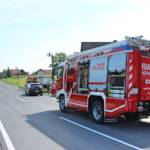 BFVDL: Spektakulärer Verkehrsunfall in Hörmsdorf 13 FF Hörmsdorf