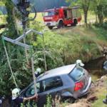 BFVDL: Spektakulärer Verkehrsunfall in Hörmsdorf 9 FF Hörmsdorf