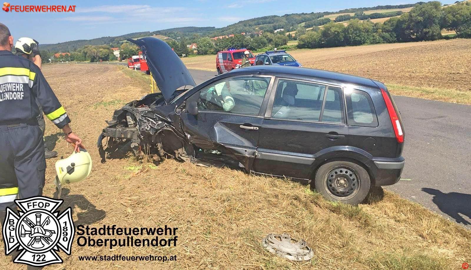FF Oberpullendorf: Fahrzeugbergung zwischen Ritzing und Lackendorf