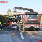 FF Brunn am Gebirge: Fahrzeugbrand auf der A21 2 SB Marco Oesze