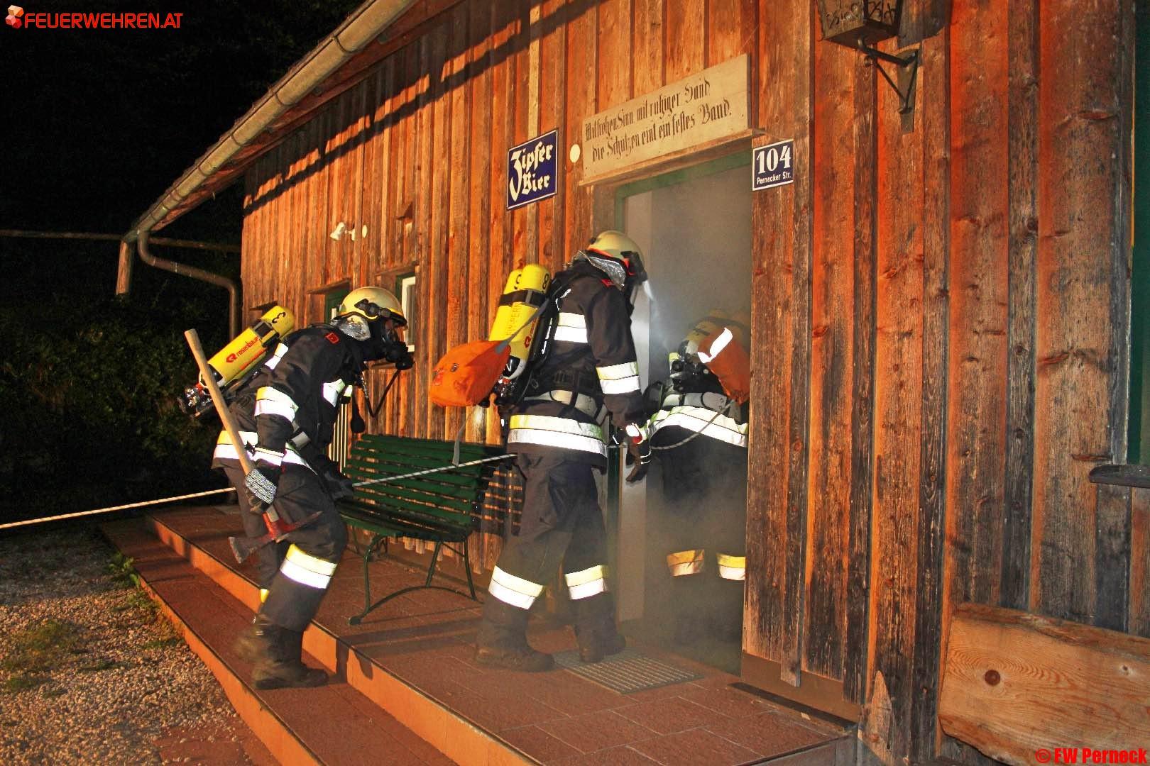 FF Bad Ischl: Übungsannahme “Brand der Pernecker Schießstätte”