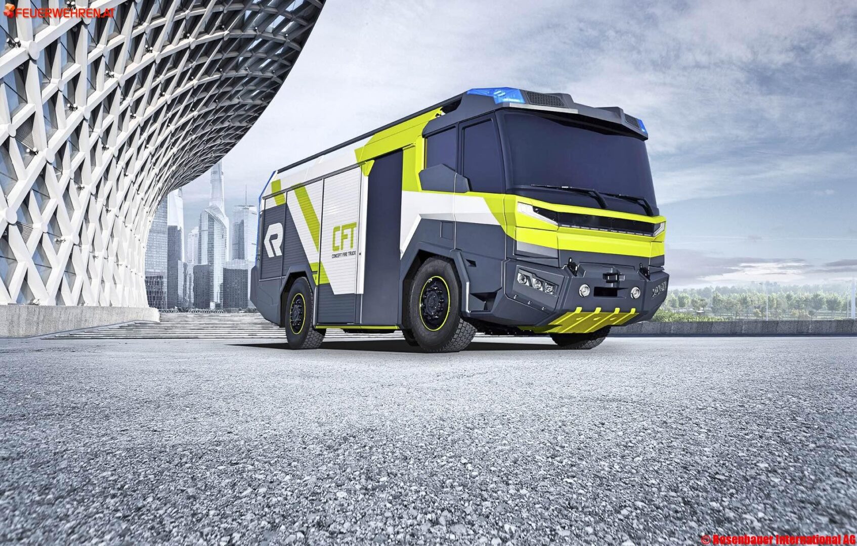Rosenbauer präsentiert Konzeptstudie des Feuerwehrfahrzeuges der Zukunft