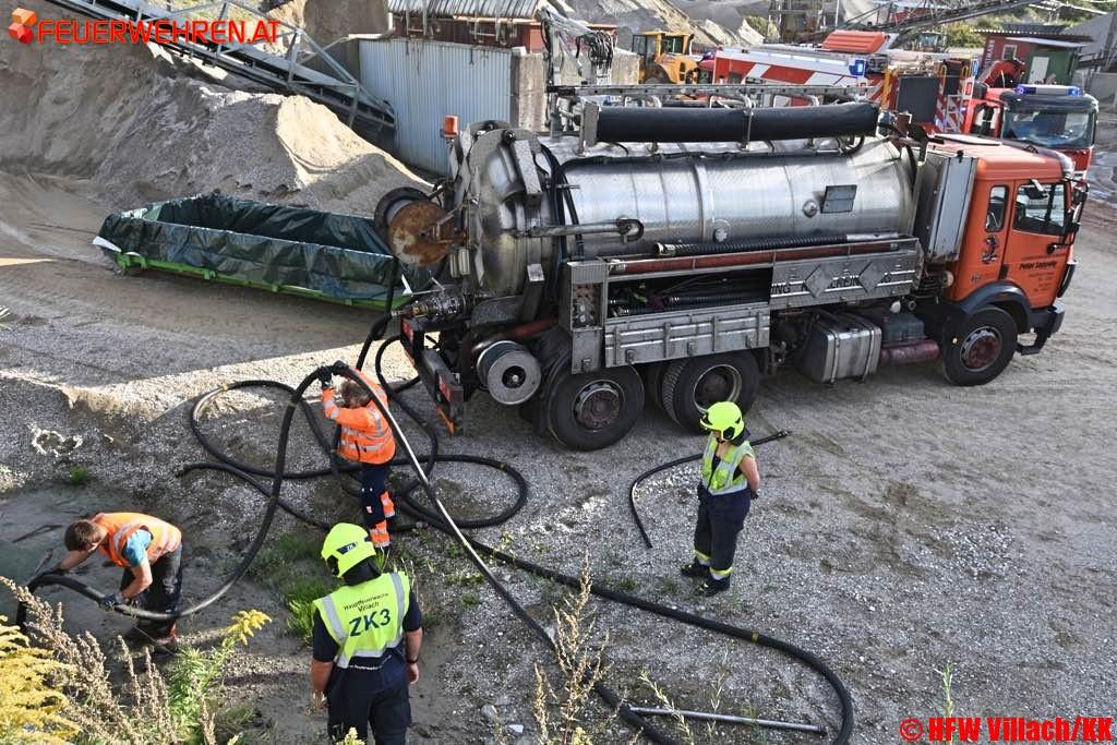 HFW Villach: Feuerwehr verhindert Umweltgefährdung in Villach