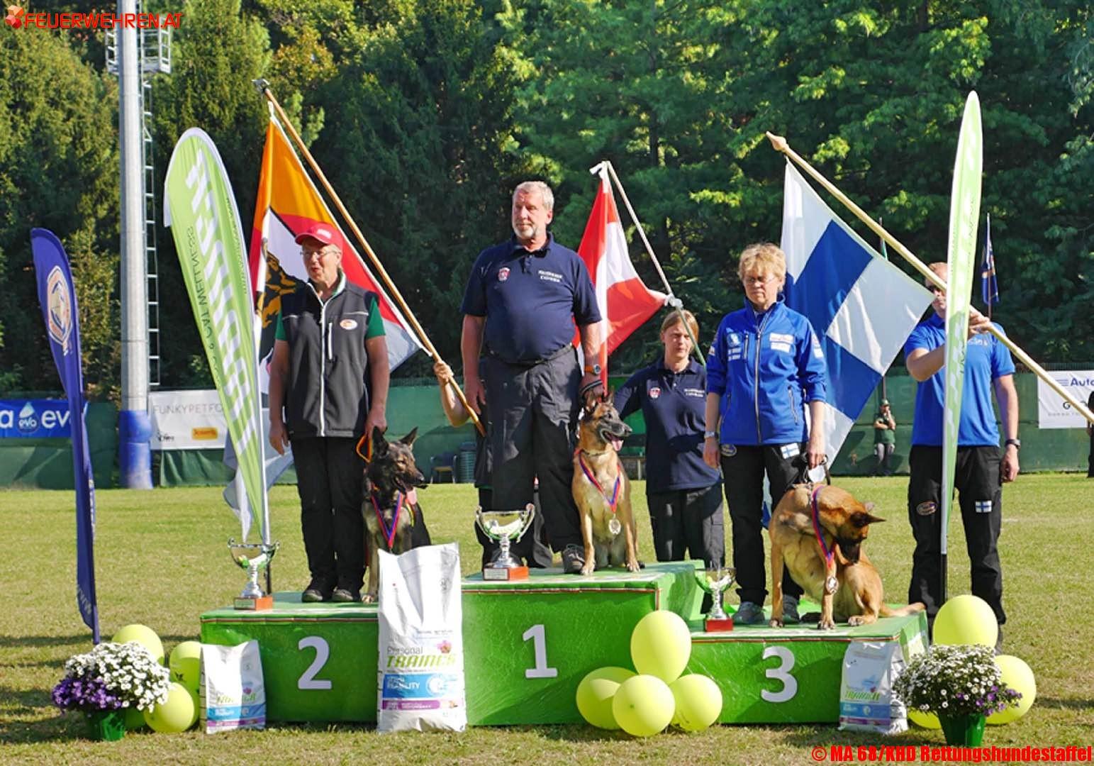 BF Wien: Wiener Feuerwehr-Rettungshund gewinnt Gold bei Rettungshunde-WM in Turin
