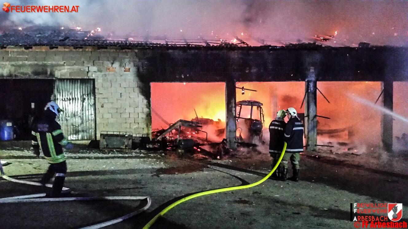 FF Arbesbach: Brand Maschinenhalle