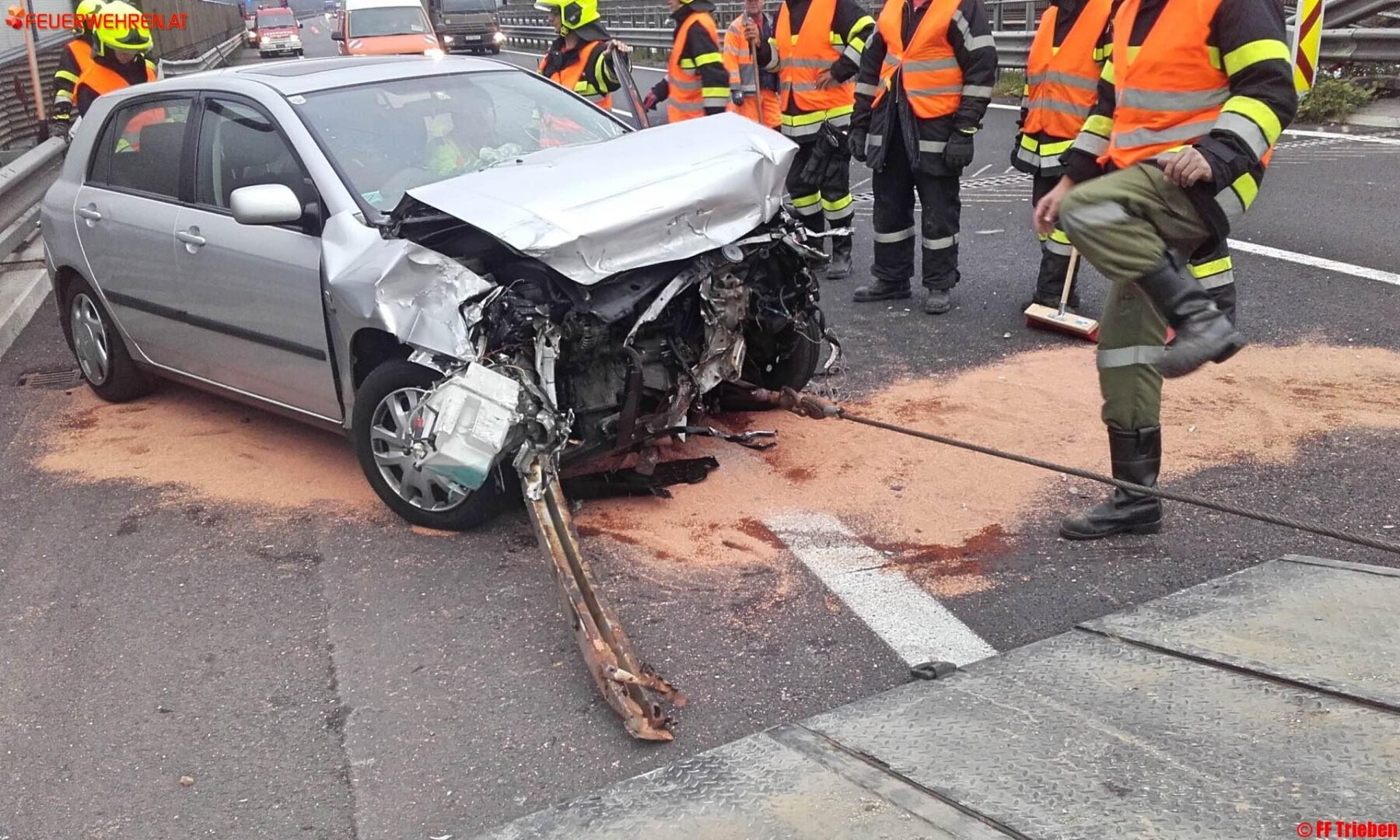 FF Trieben: Verkehrsunfall auf A9