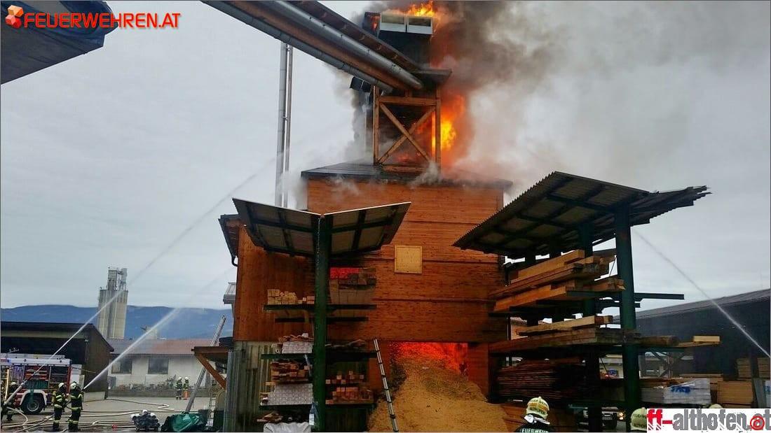 FF Althofen: Brand einer Hackschnitzelanlage